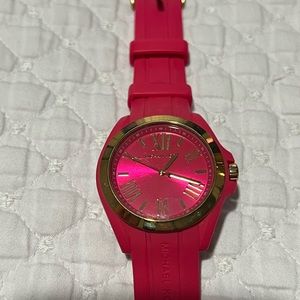MK Bradshaw Rose Gold-tone and silicone watch